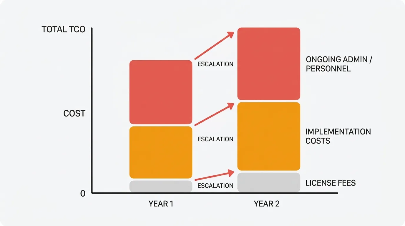 ServiceNow total cost of ownership breakdown